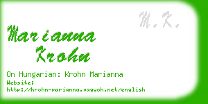 marianna krohn business card